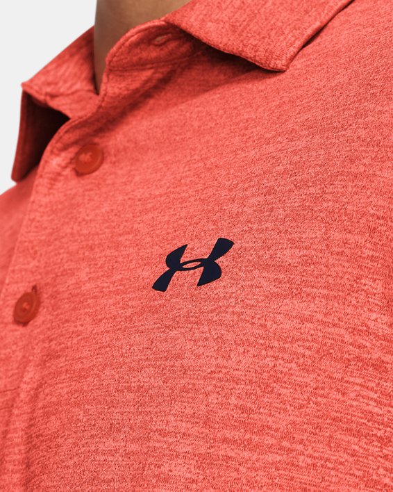 Men's UA Playoff Heather Polo, Red, pdpMainDesktop image number 3